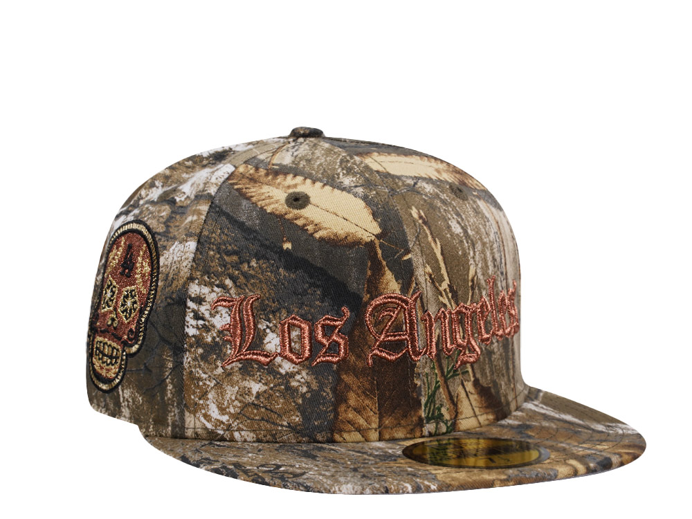 New Era Los Angeles Dodgers Metallic Skull Realtree Prime Edition 59Fifty Fitted Cap