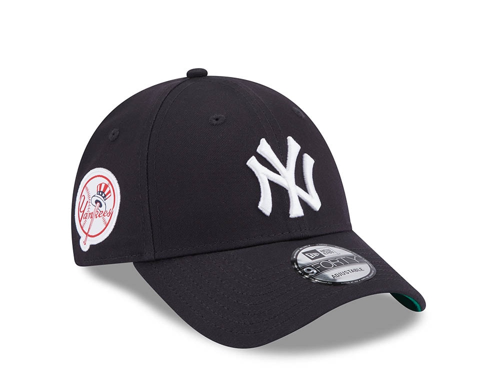 New Era New York Yankees Navy Throwback 9Forty Strapback Hat