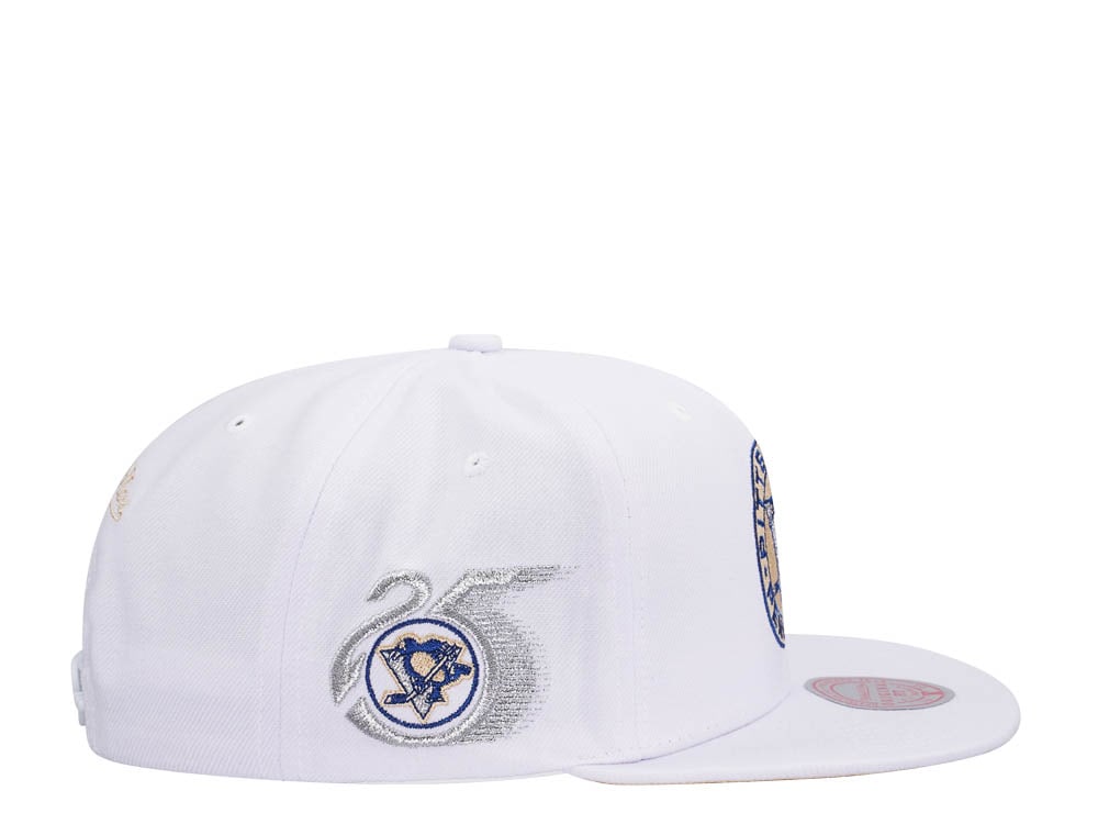 Mitchell & Ness Pittsburgh Penguins 25th Anniversary Winter White Snapback Hat