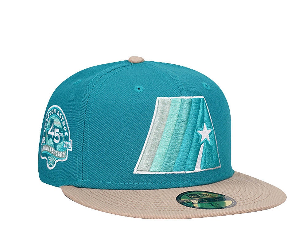 New Era Houston Astros 45th Anniversary Aqua Mint Prime Two Tone Edition 59Fifty Fitted Hat