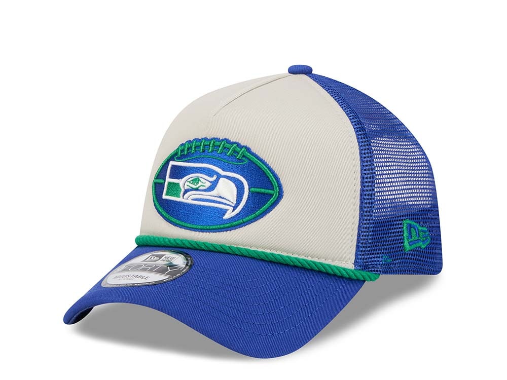 New Era Seattle Seahawks Sideline 2024 9Forty A Frame Trucker Snapback Hat