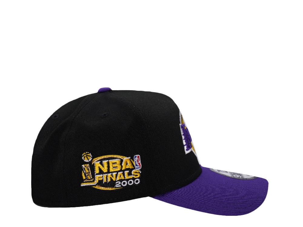 New Era Los Angeles Lakers NBA Finals 2000 Black Two Tone Edition 9Forty A Frame Snapback Cap