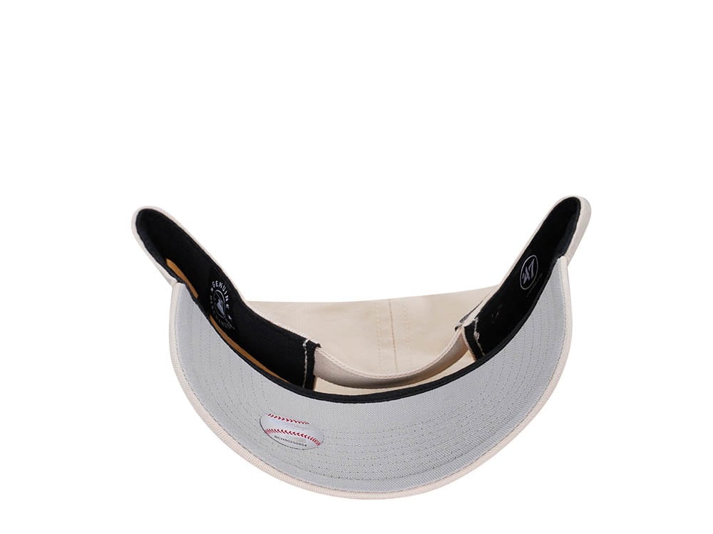 47Brand Los Angeles Dodgers Natural Base Runner Clean Up Strapback Hat