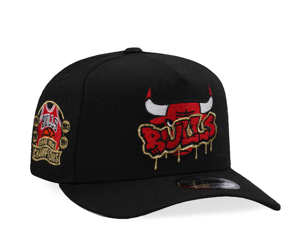 New Era Chicago Bulls Champions 1996 Black Prime Edition 9Fifty A Frame Snapback Cap