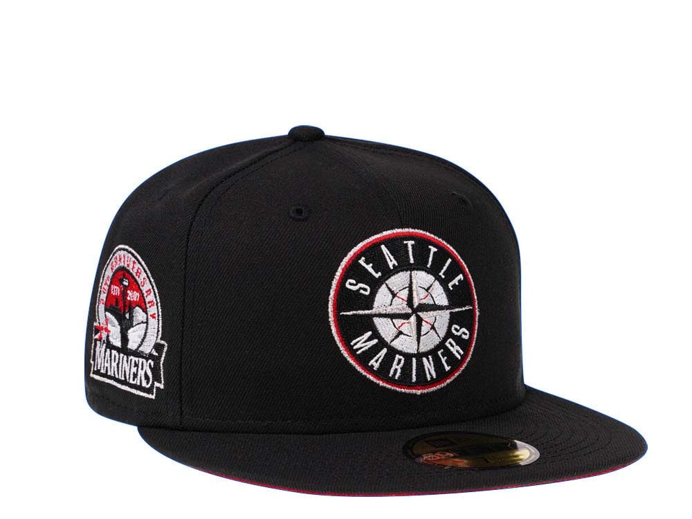 New Era Seattle Mariners 30th Anniversary Black and Red Prime Edition 59Fifty Fitted Hat