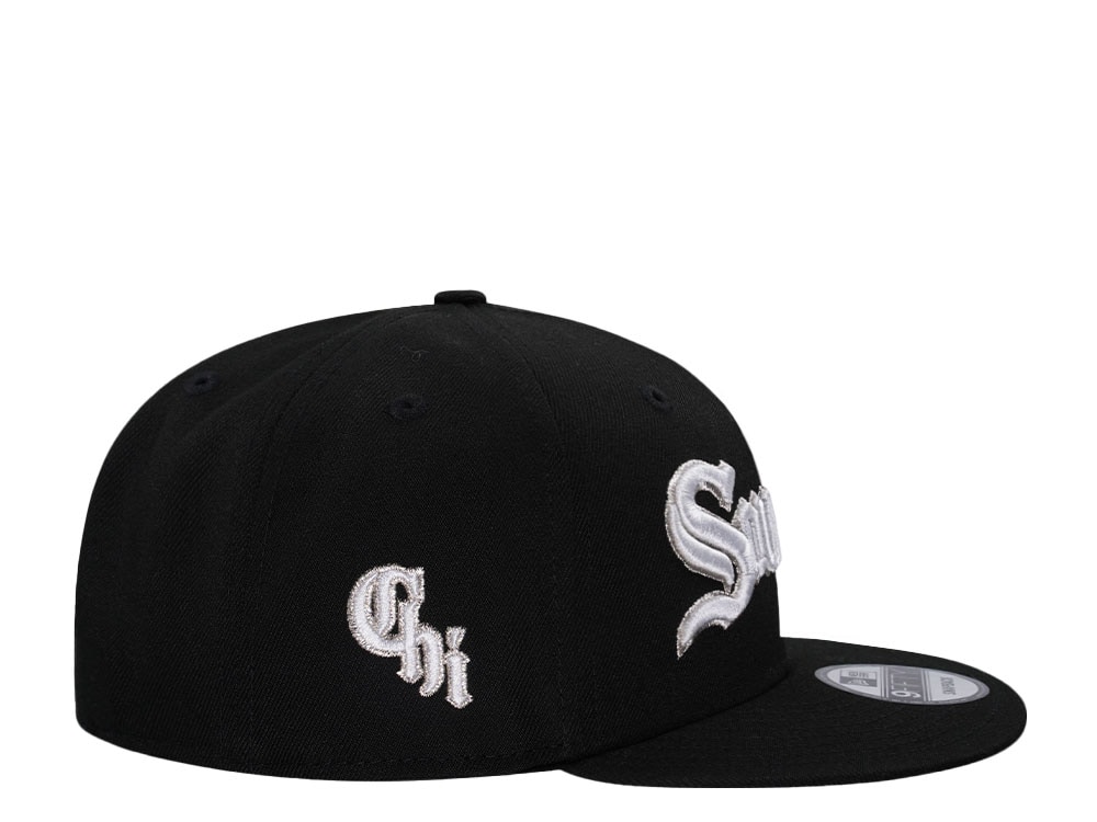 New Era Chicago White Sox Black Metallic Edition 9Fifty Snapback Hat