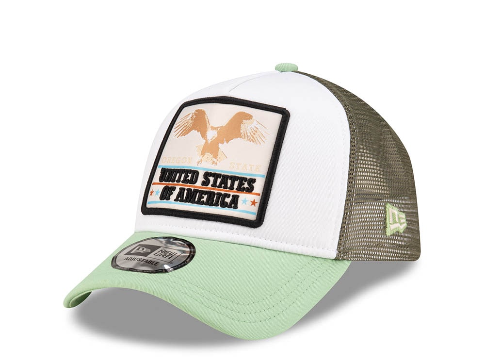 New Era Eagle Patch Trucker A Frame Snapback Hat