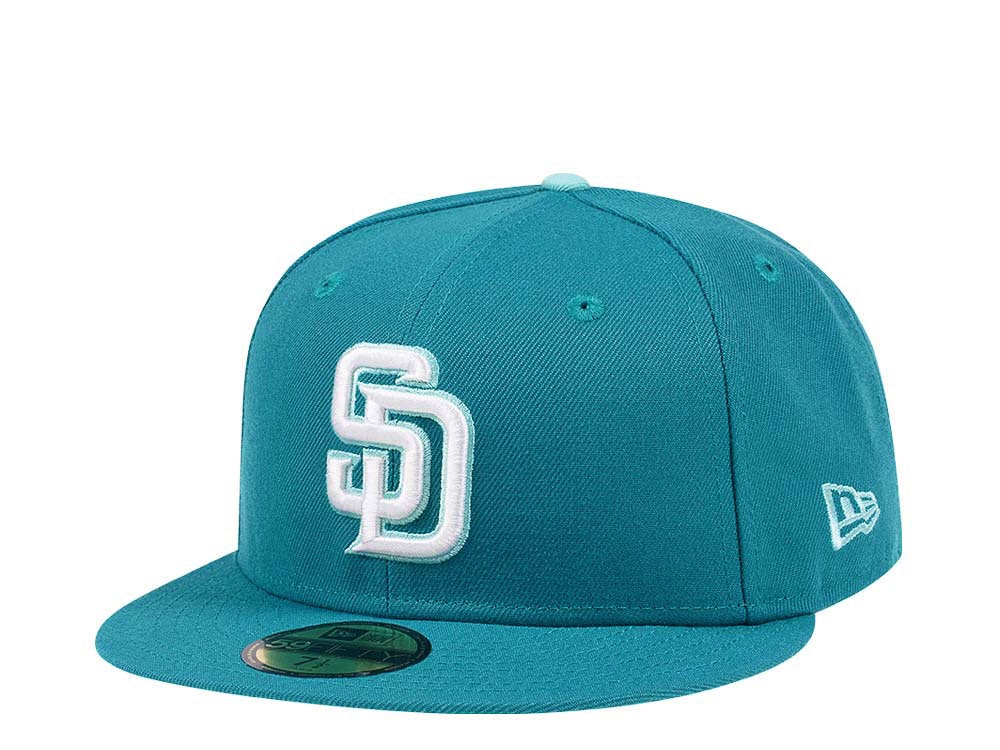 New Era San Diego Padres Fresh Blue and Mint Edition 59Fifty Fitted Hat