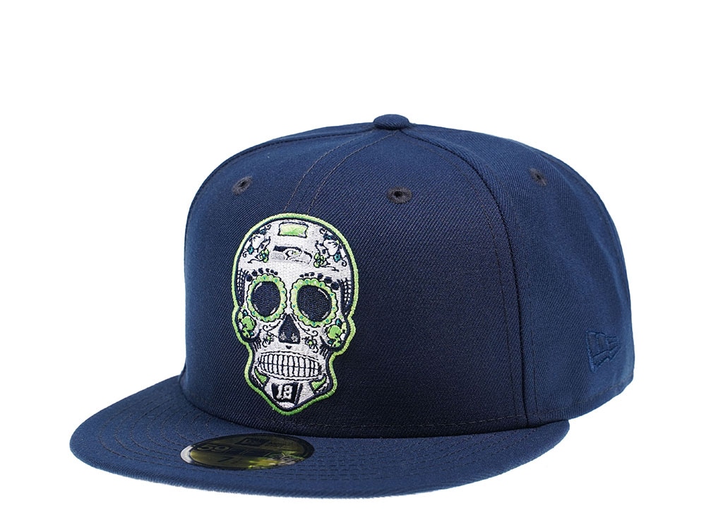 New Era Seattle Seahawks Skull Edition 59Fifty Fitted Hat
