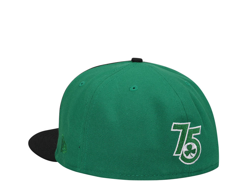 New Era Boston Celtics Chrome Black Green Two Tone Edition 59Fifty Fitted Hat