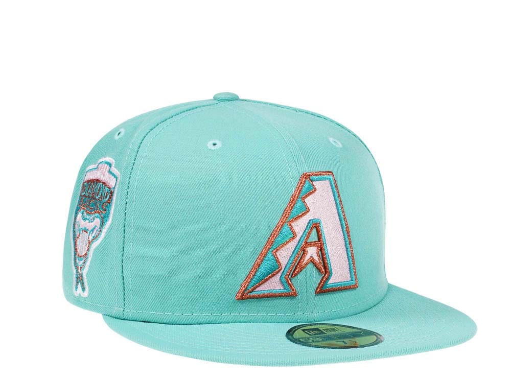 New Era Arizona Diamondbacks Inaugural Season 1998 Mint Pink Edition 59Fifty Fitted Hat