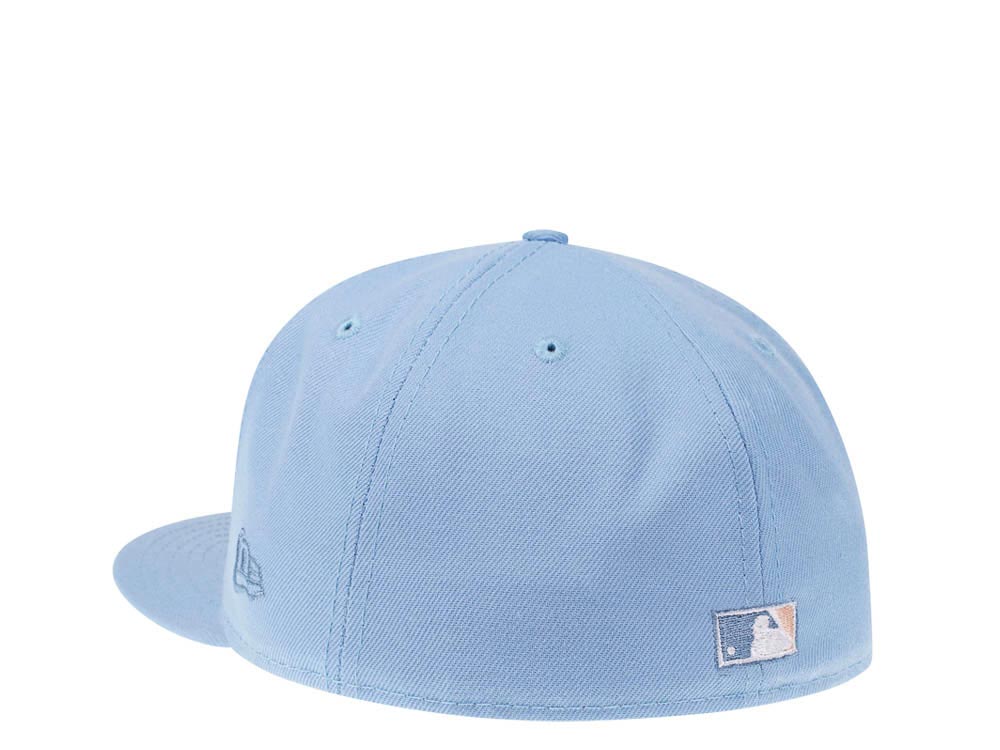 New Era Milwaukee Brewers 50th Anniversary Summer Sky Peach Edition 59Fifty Fitted Hat