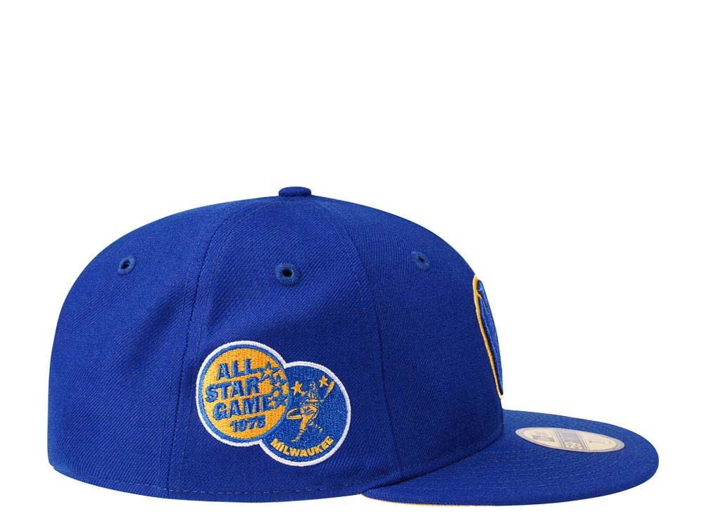 New Era Milwaukee Brewers All Star Game 1975 Yellow Pop Edition 59Fifty Fitted Hat