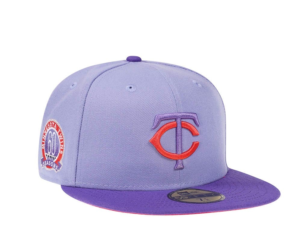 New Era Minnesota Twins 60 Season Purple Dreams Prime Edition 59Fifty Fitted Hat