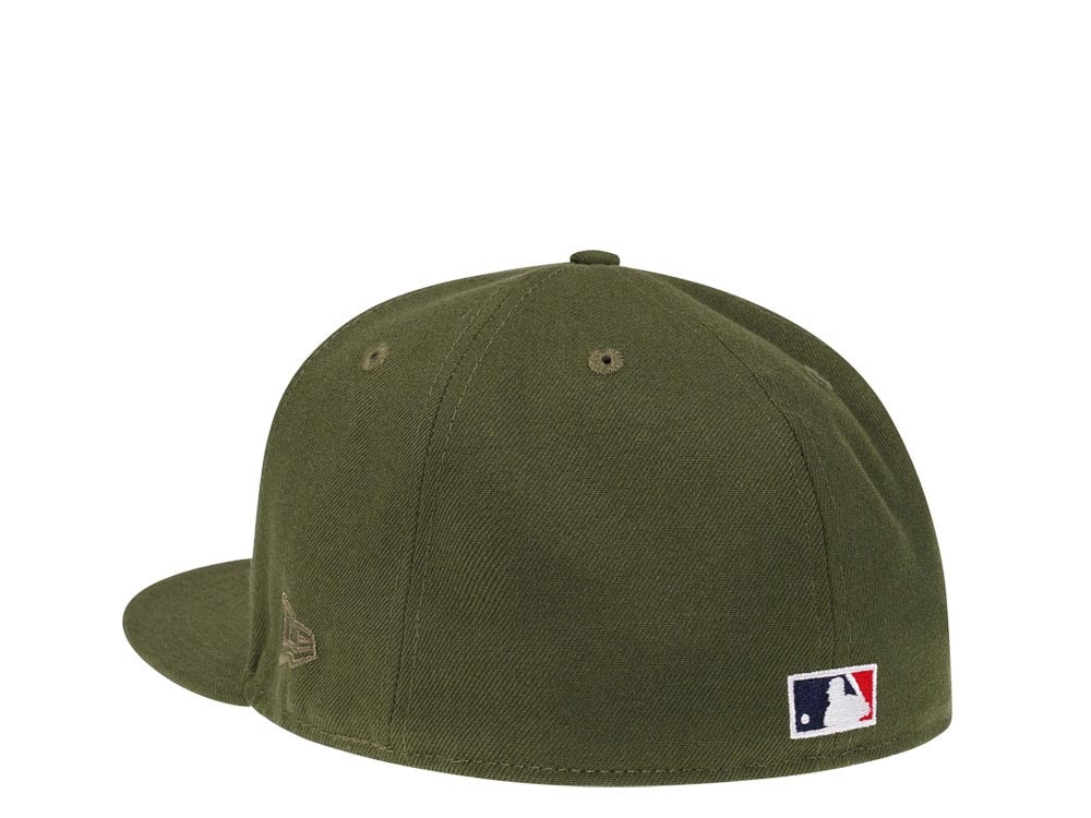 New Era New York Yankees World Series 2000 Rifle Green and Stone Edition 59Fifty Fitted Hat
