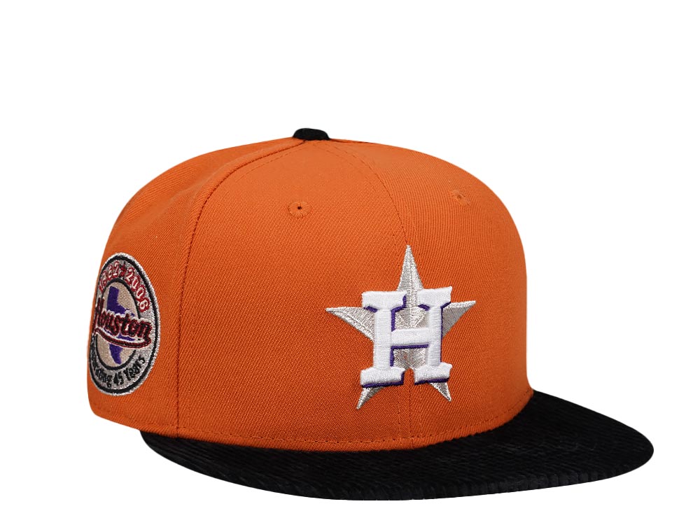 New Era Houston Astros 45 Years Cord Visor Edition Orange 59Fifty Fitted Hat