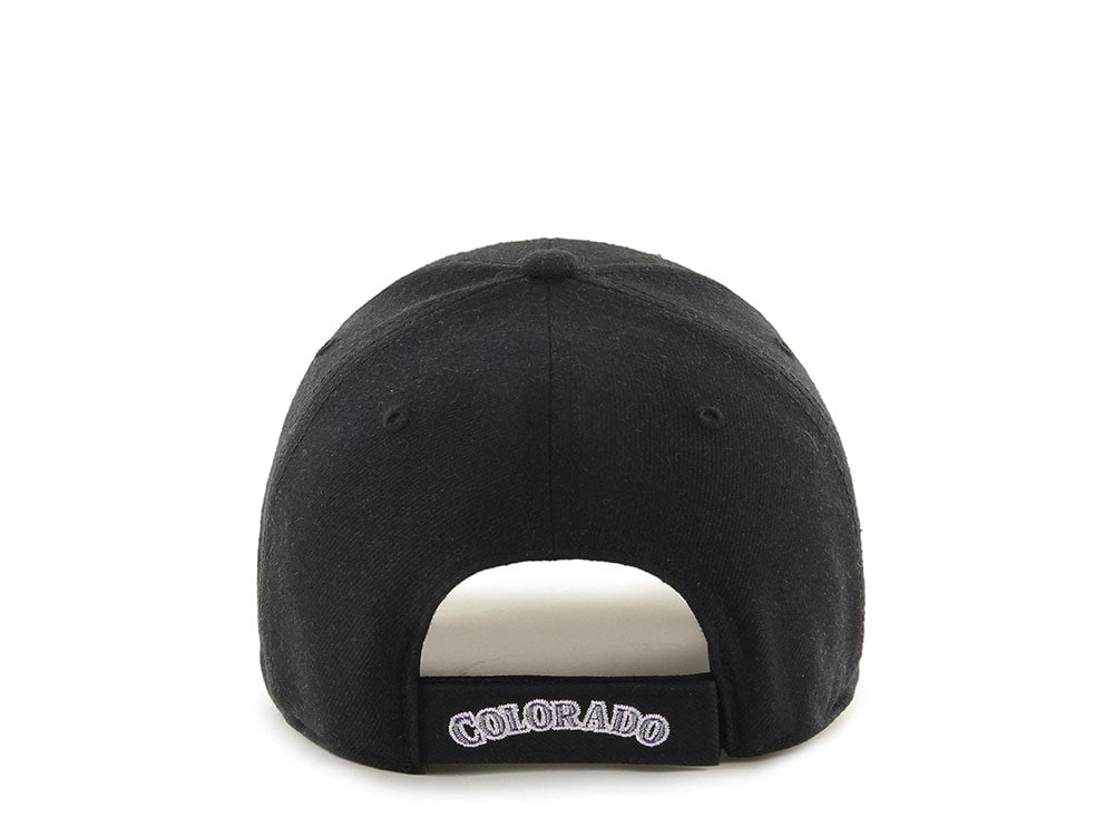 47Brand Colorado Rockies Black Classic Strapback Hat