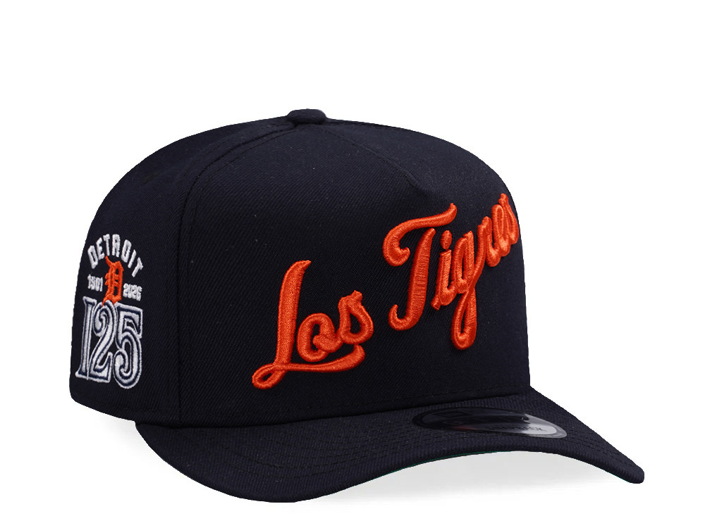 New Era Detroit Tigers 125th Anniversary Script Navy Prime Edition 9Fifty A Frame Snapback Cap