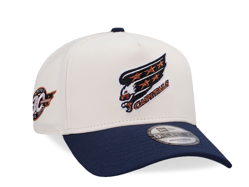 New Era Washington Capitals 30th Anniversary Chrome Two Tone Edition 9Forty A Frame Snapback Cap