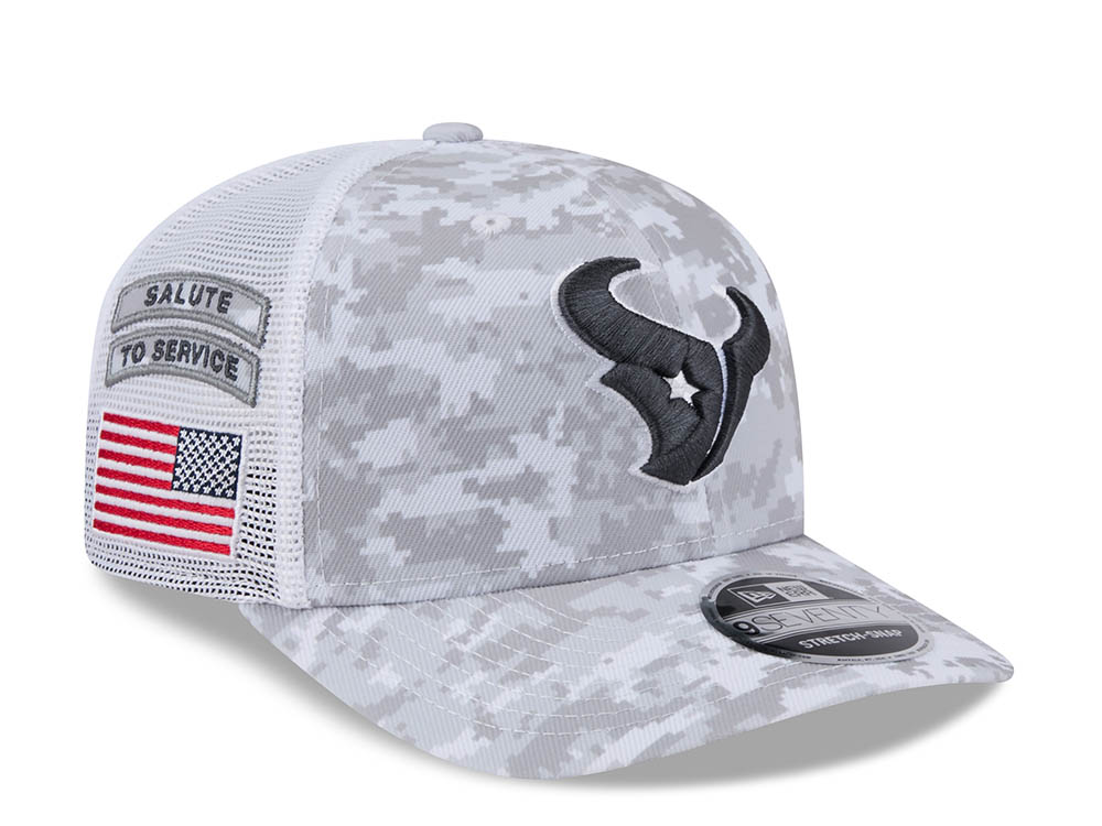 New Era Houston Texans Digi Camo Salute to Service 2024 Trucker 9Seventy Snapback Hat