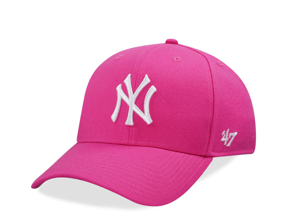 47Brand New York Yankees Magenta MVP Snapback Hat