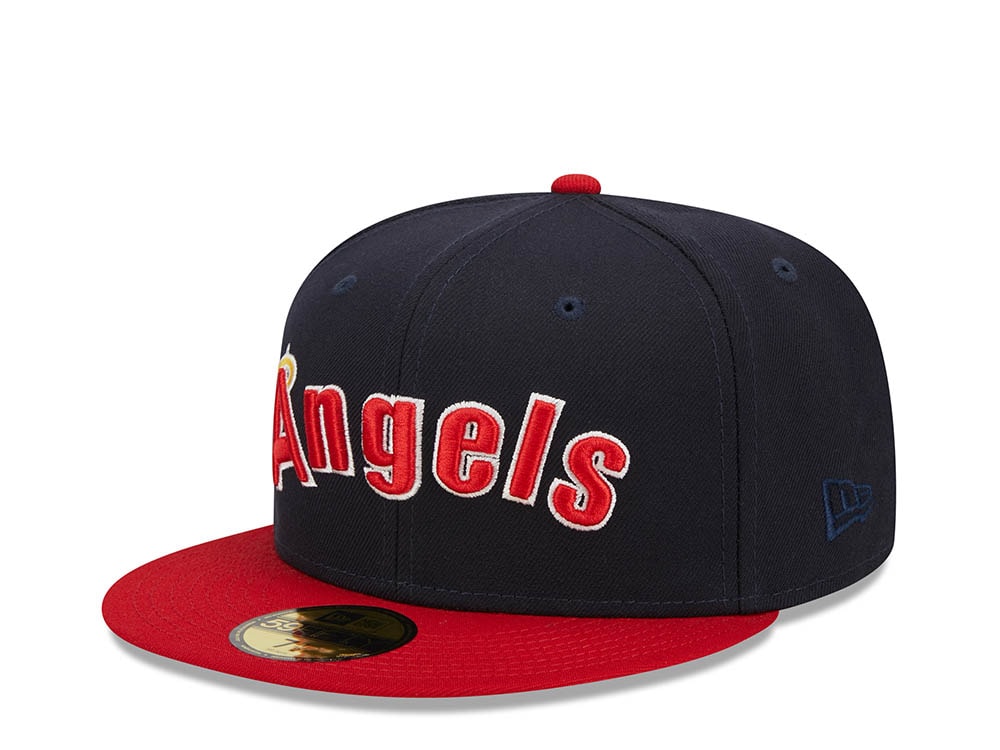 New Era California Angels Retro Script Two Tone Throwback Edition 59Fifty Fitted Hat
