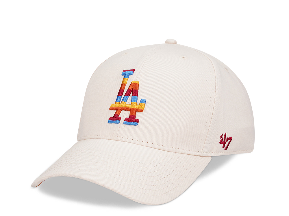 47Brand Los Angeles Dodgers Natural Retro Stripe Under MVP Snapback Hat