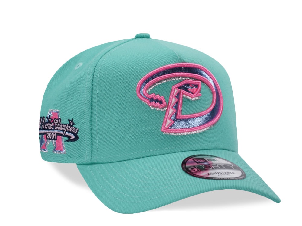 New Era Arizona Diamondbacks World Series Champions 2001 Candy Mint Prime Edition 9Forty A Frame Snapback Cap
