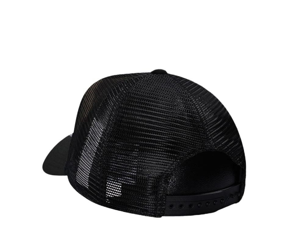New Era New York Knicks Chrome Black Edition Trucker 9Forty A Frame Snapback Hat