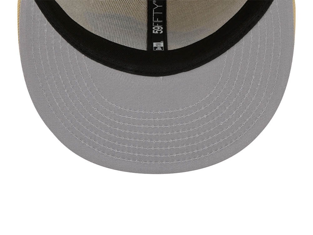 New Era Buffalo Bills Pro Bowl Hawaii 1988 Raffia Front Vegas Gold Edition 59Fifty Fitted Hat