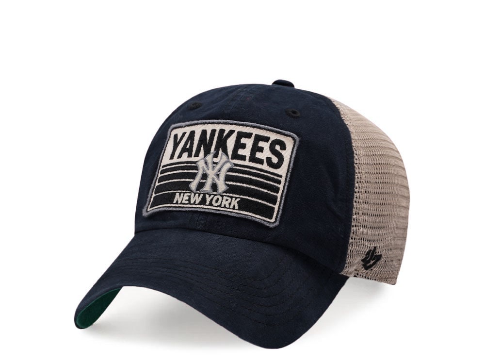 47Brand New York Yankees Vintage Black Four Stroke Clean up Trucker Snapback Hat