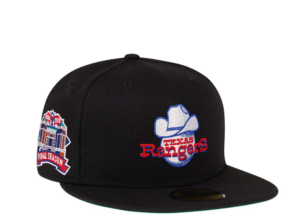 New Era Texas Rangers Final Seasons Black Throwback Edition 59Fifty Fitted Hat