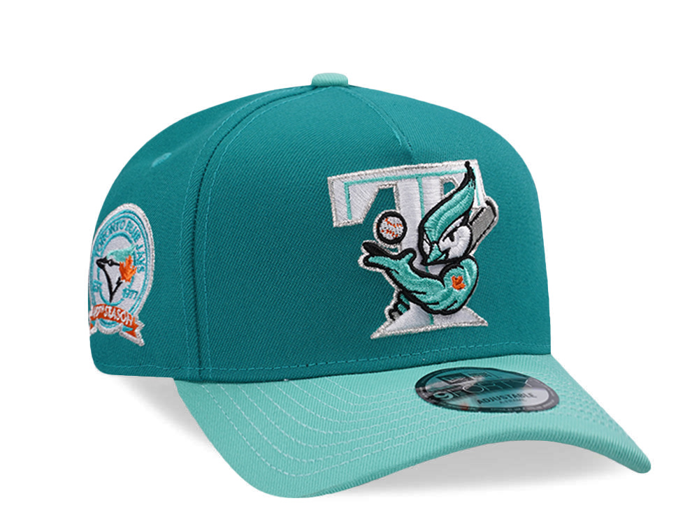 New Era Toronto Blue Jays 40th Anniversary Mint Two Tone Edition 9Forty A Frame Snapback Cap