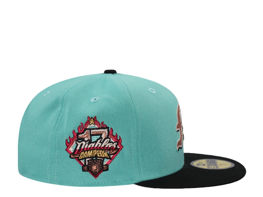 New Era Mexico Diablos Clear Mint Two Tone Edition 59Fifty Fitted Cap
