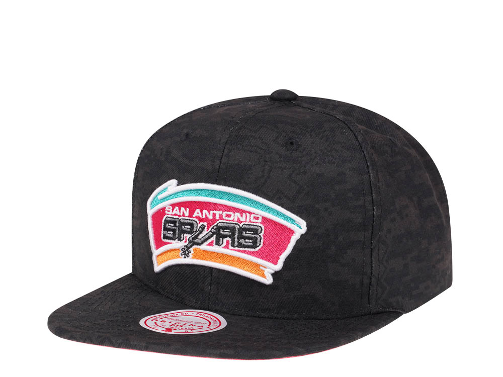 Mitchell & Ness San Antonio Spurs NBA Team Digi Camo Hardwood Classic Snapback Hat