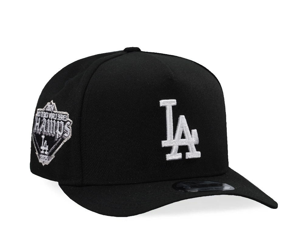 New Era Los Angeles Dodgers  Back to Back World Series Black Classic Edition 9Fifty A Frame Snapback Cap