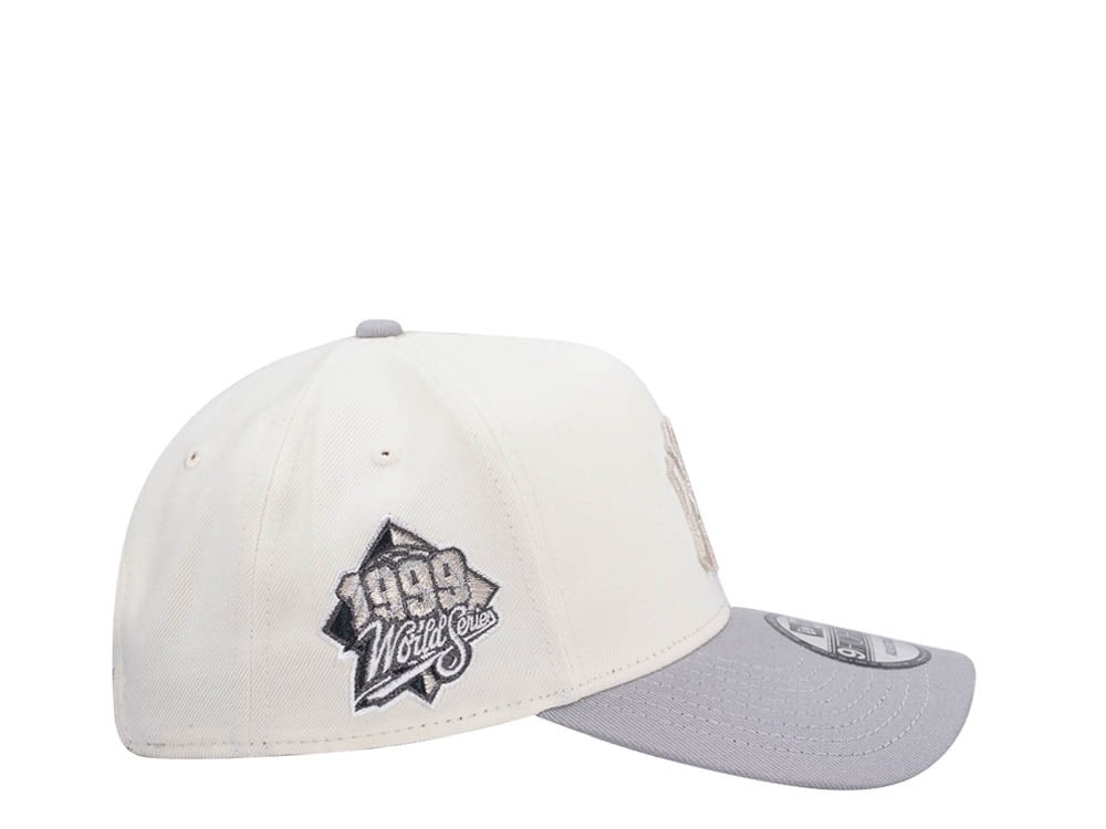 New Era New York Yankees World Series 1999 Chrome Metallic Two Tone Edition 9Forty A Frame Snapback Hat