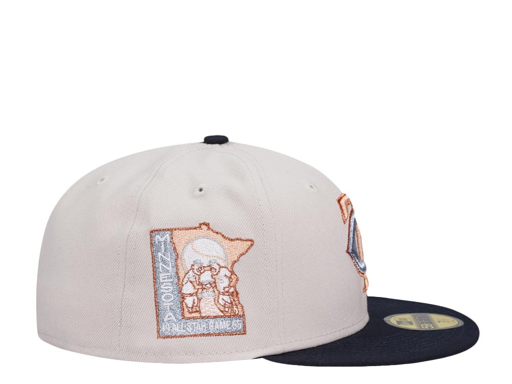 New Era Minnesota Twins All Star Game 1965 Metallic Stone Two Tone Edition 59Fifty Fitted Hat