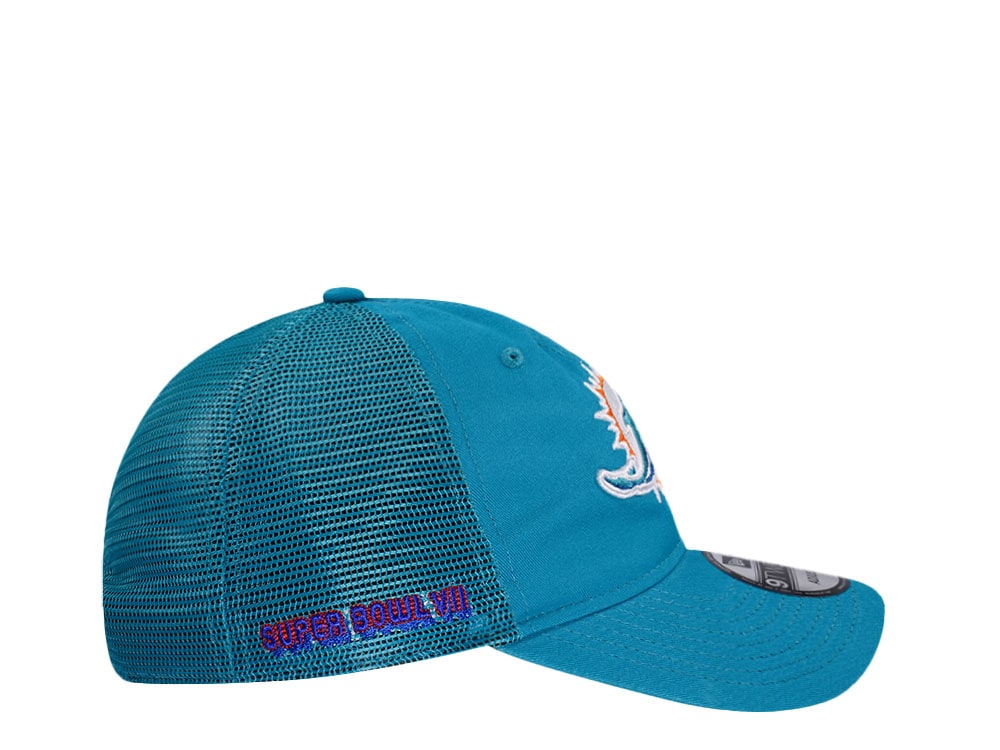 New Era Miami Dolphins Super Bowl VII Teal Trucker Edition 9Twenty Snapback Hat