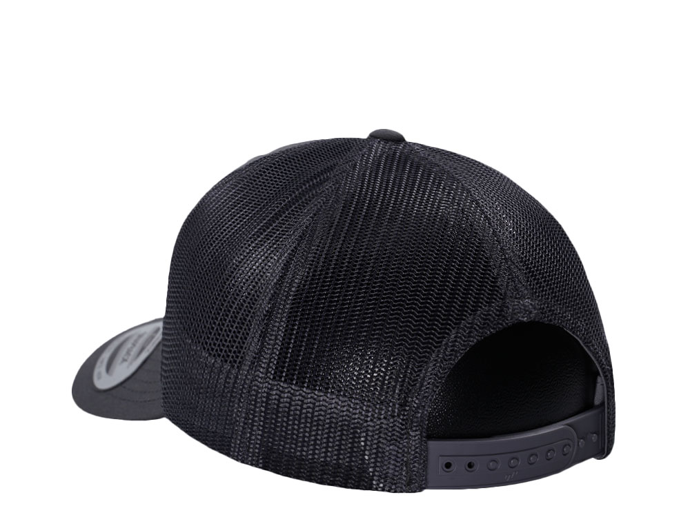 Yupoong Basic Gray Retro Trucker Snapback Hat