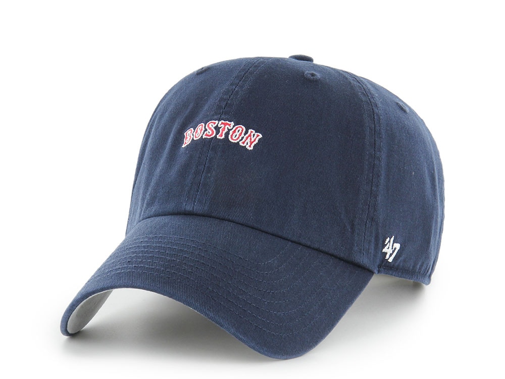 47Brand Boston Red Sox Base Runner Script Edition Clean Up Strapback Cap