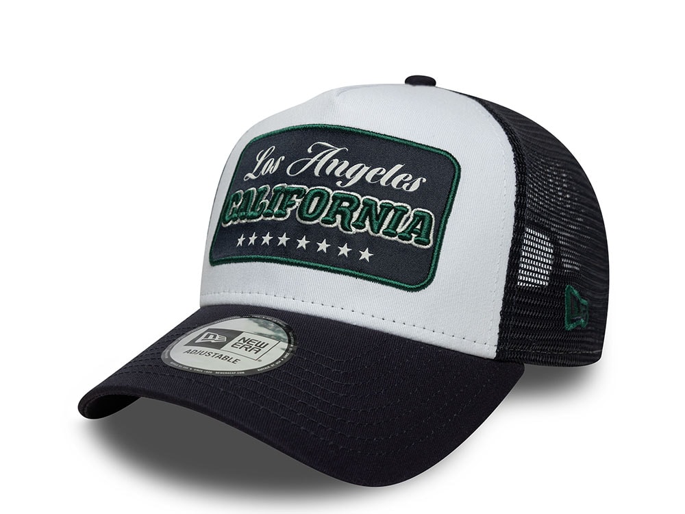 New Era Los Angeles California Patch 9Forty A Frame Trucker Snapback Cap