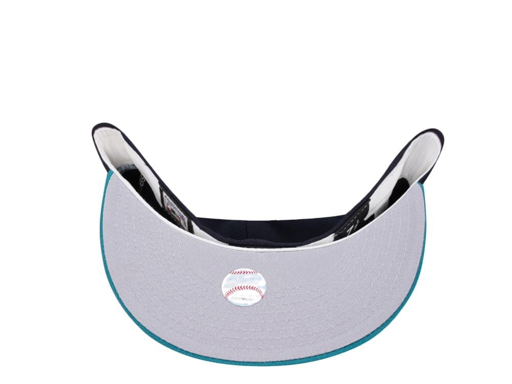 New Era Seattle Mariners All Star Game 2001 Navy Teal Two Tone Classic Edition 59Fifty Fitted Hat