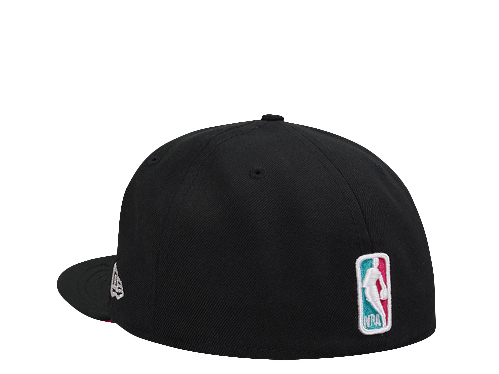New Era San Antonio Spurs Black Script Champions Edition 59Fifty Fitted Hat