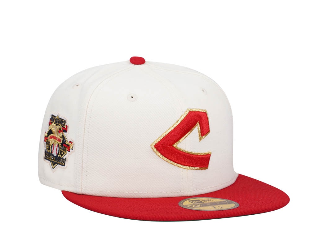 New Era Cleveland Indians 100 Seasons Amercian League Chrome Throwback Two Tone Edition 59Fifty Fitted Hat