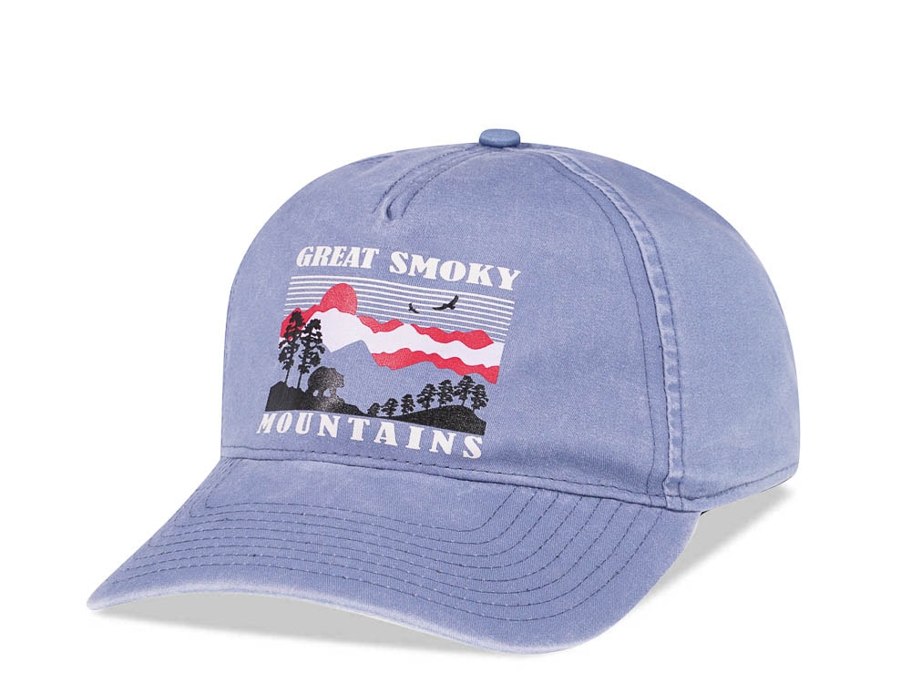 American Needle Great Smoky Mountains Blue Vintage Casual Snapback Hat