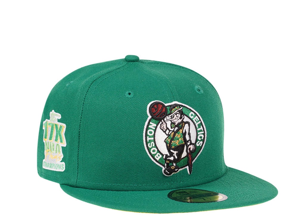 New Era Boston Celtics Citruspop Patch The 17x NBA Finals Champions 59fifty Fitted Hat