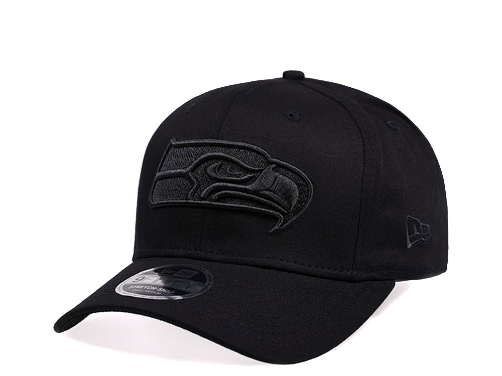 New Era Seattle Seahawks All Black Edition 9Fifty Stretch Snapback Hat
