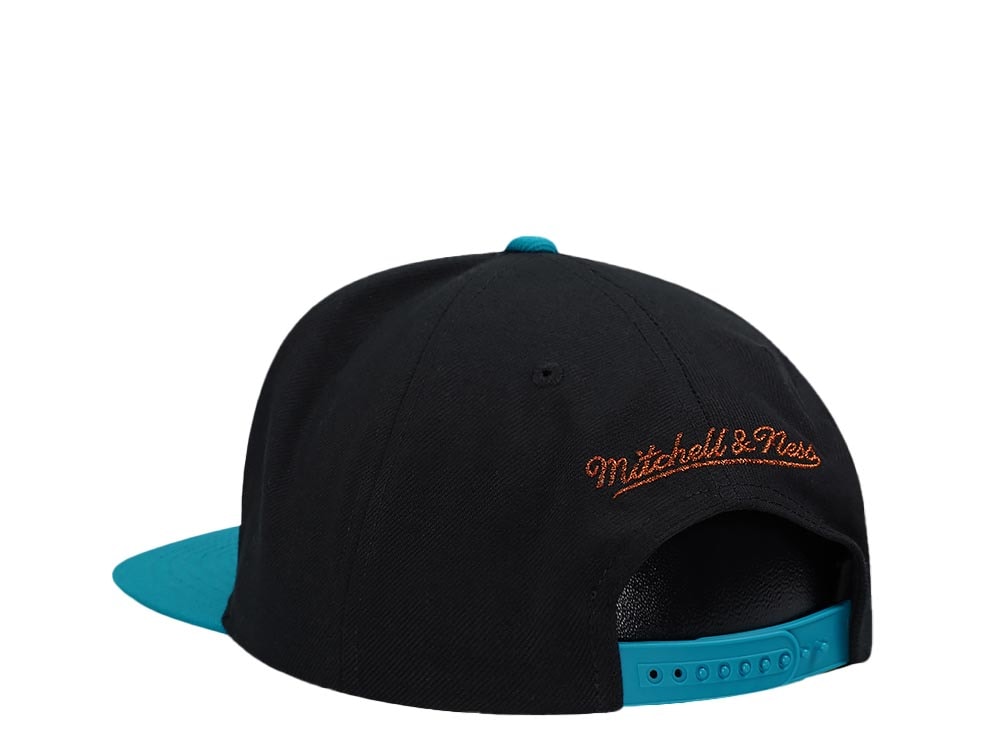 Mitchell & Ness Toronto Raptors 20th Anniversary Make Cents Black Two Tone Hardwood Classic Snapback Hat