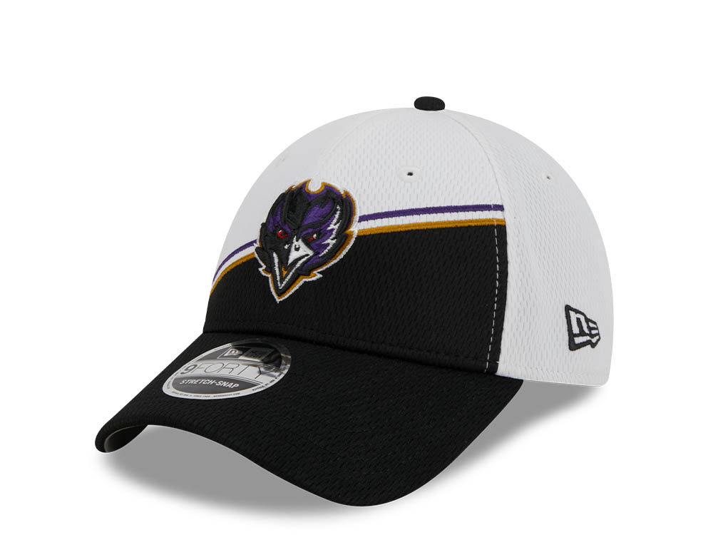New Era Baltimore Ravens NFL Sideline 2023 Black White  9Forty Snapback Hat